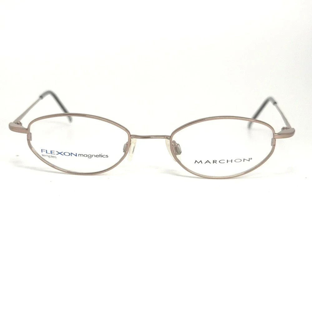Marchon Flexon Magnetics 813 MAG Chestnut Eyeglasses Frames 46-18-135 Oval Brown